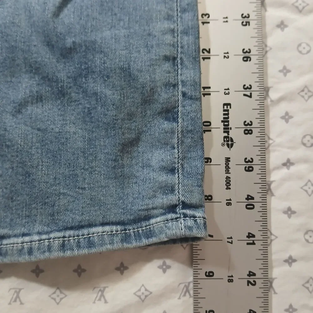 True Religion Men's Ricky Relaxed Straight Blue Denim Jeans Horseshoe Sz 34